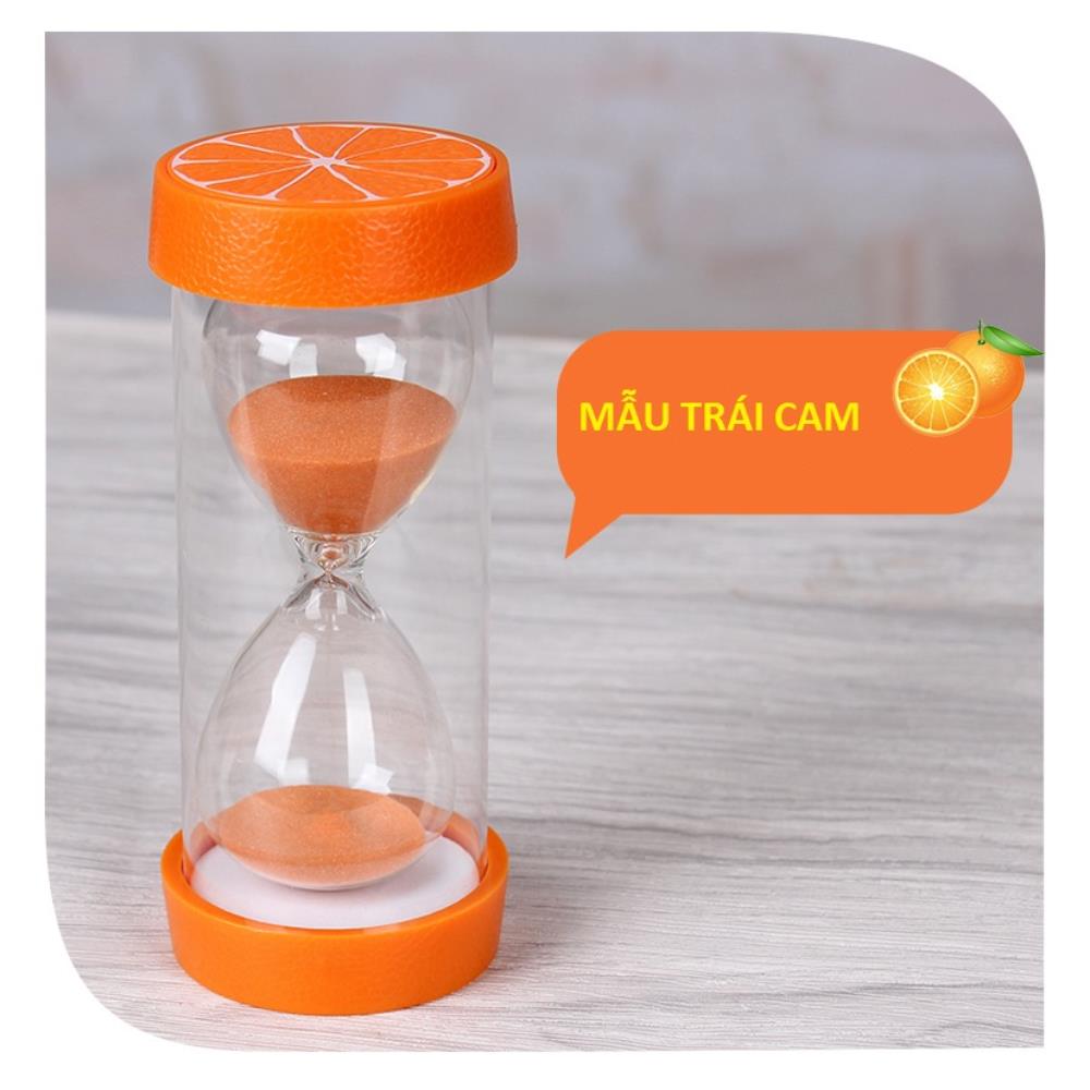 Đồng hồ cát kiểu trái cây 1/3/5/10/15/30 phút mini, đồng hồ hẹn giờ đếm ngược trang trí để bàn cute dễ thương