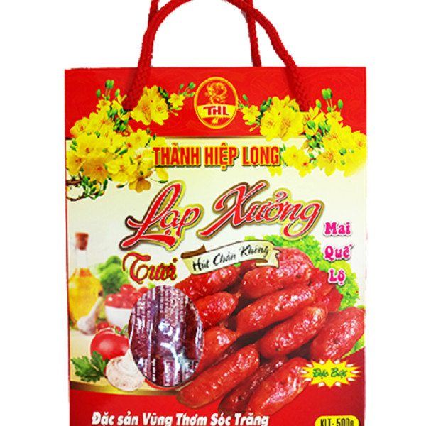 Lạp xưởng tươi Mai Quế Lộ Sóc Trăng - Hút chân không hộp 500gr