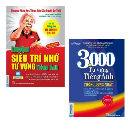 Combo sách: Luyện Siêu Trí Nhớ Từ Vựng Tiếng Anh + 3000 Từ Vựng Tiếng Anh Thông Dụng Nhất (Dùng Kèm App)