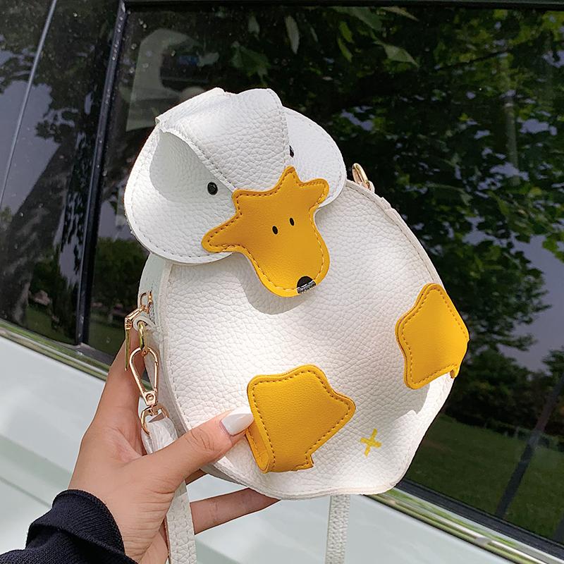 2021 JDY Hoạt Hình Dễ Thương Vịt Bé Gái Túi Đeo Vai Nhỏ Túi Đeo Chéo Dành Cho Nữ Túi Bé Gái Da Pu Ví Cầm Tay và Túi Xách