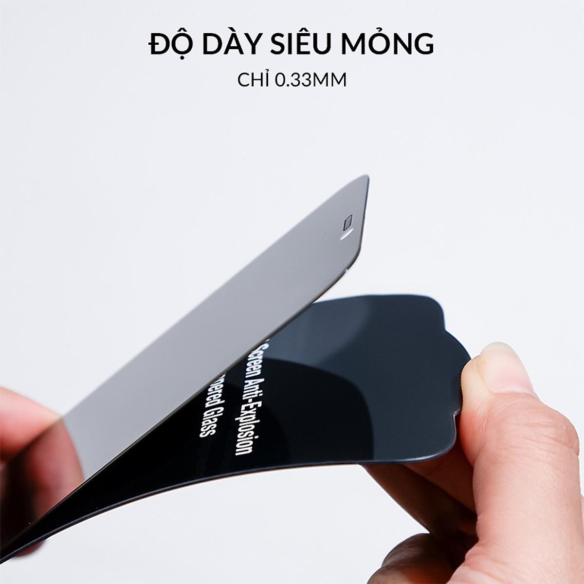Dán kính cường lực chống nhìn trộm màn hình cho iPhone 15 / 15 Plus / 15 Pro / 15 Pro Max hiệu Nillkin Guardiant - Vát cạnh 2.5D, Phủ nano hạn chế vân tay, màng loa chống bụi - Hàng nhập khẩu