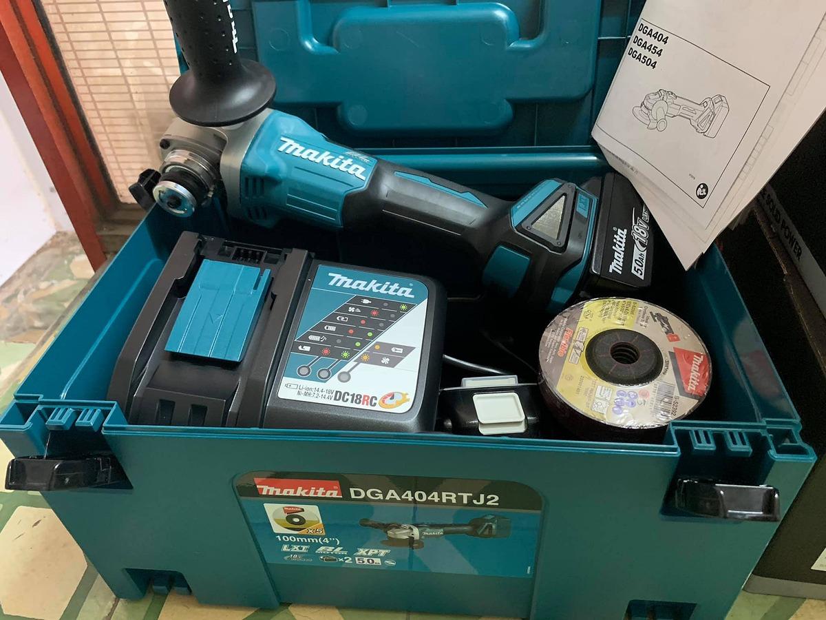 MÁY MÀI GÓC DÙNG PIN 18V MAKITA DGA404RTJ2 - HÀNG CHÍNH HÃNG