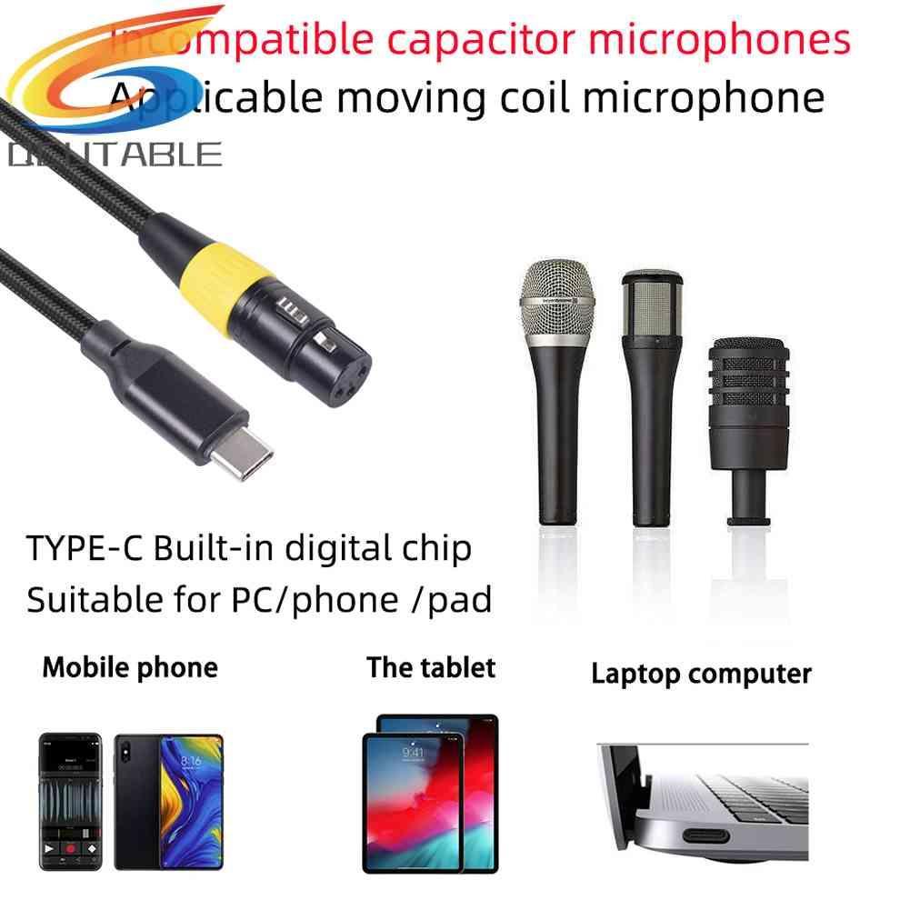 Cáp ChuyểN ĐổI Âm Thanh Micro LoạI C USB 2.0 Sang XLR 3 Pin