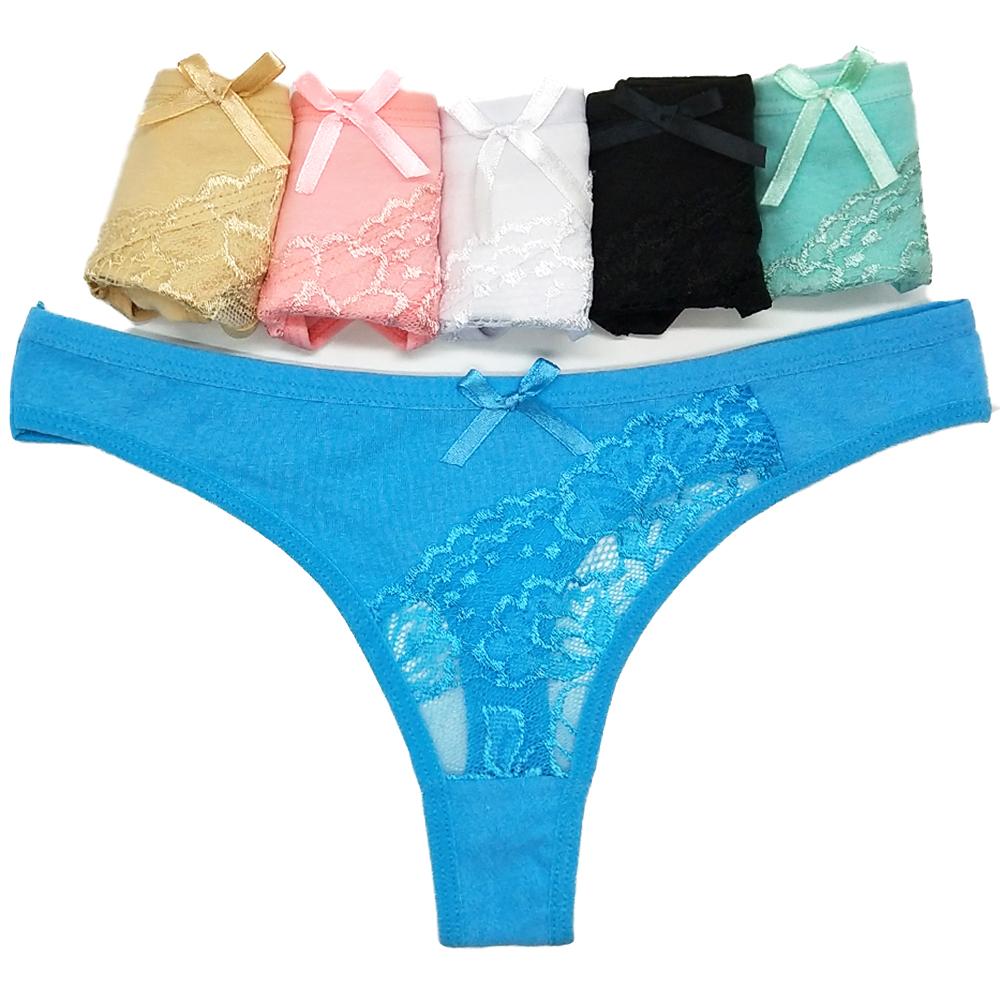 12 Cái/Bộ Đồ Lót Nữ Cotton Trong Suốt Ren Người Phụ Nữ Gợi Cảm G-Dây Quần Đùi Tangas Mujer Quần Lót Femme Eo Thấp