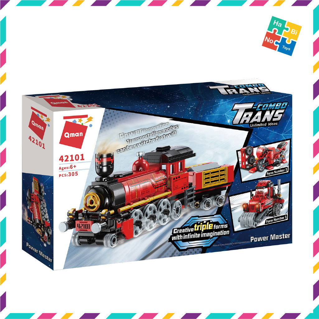 Bộ Đồ Chơi Xếp Hình Thông Minh Lego Qman 42101 Tàu Hỏa Siêu Tốc 305 Mảnh Ghép 3 Mẫu Biến Đổi Cho Trẻ Từ 6 Tuổi