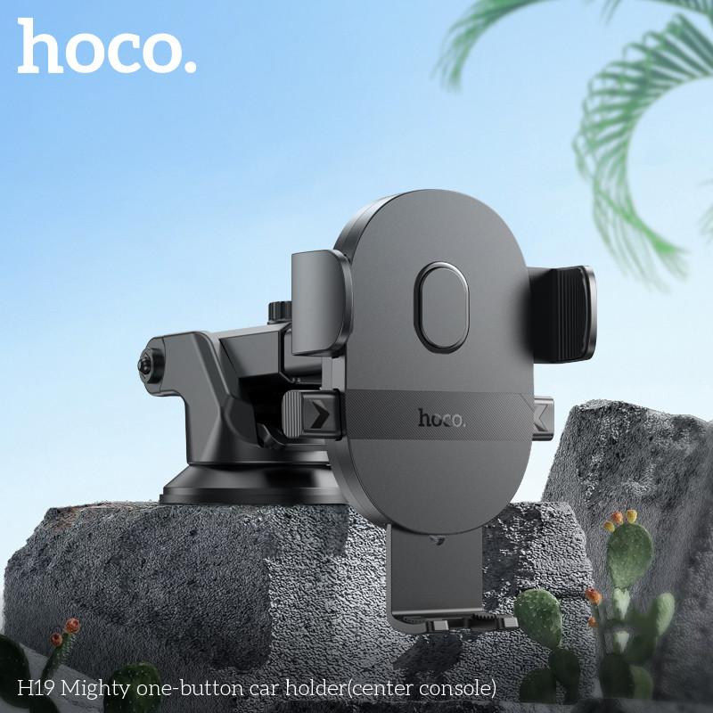 Giá đỡ kẹp điện thoại cho ô tô Hoco H19 4.5-7 inch, kẹp điện thoại hàng chính hãng Hoco Mall Official