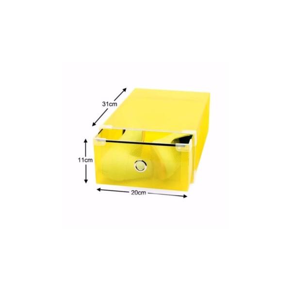 Combo 5 Hộp Đựng Giày Ngăn Kéo Viền Kim Loại Trong Suốt