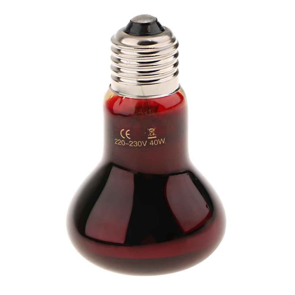 220V Reptile UVA Heat Light Bulb Night View E27 Heating Lamp-AU Plug