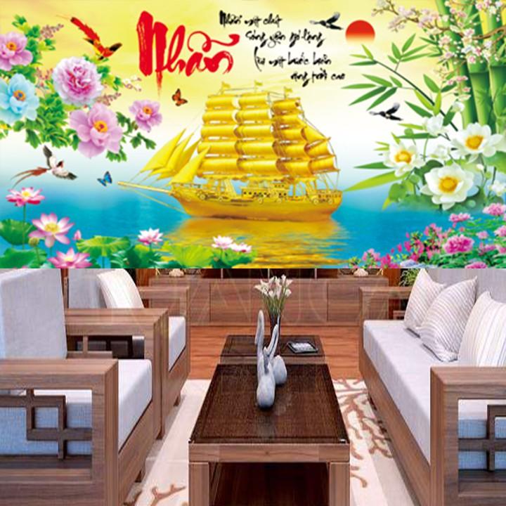 Tranh thêu chữ Nhẫn  X8226 - kích thước: 75 * 43cm.