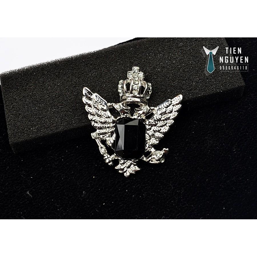 Ghim cài áo - Phụ kiện cài áo vest Lapel pin, ghim đại bàng đính đá - tặng kèm hộp Full box - Tiennguyen