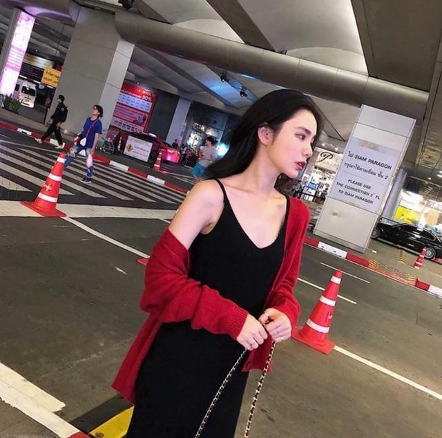 Sét váy len kèm áo cadigan có ảnh thật siêu đẹp