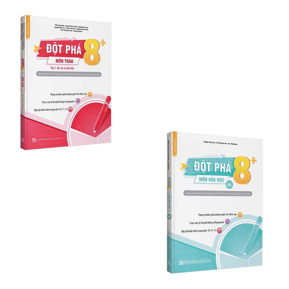 Combo Đột phá 8+ Môn Toán tập 1,Hóa học tập 1