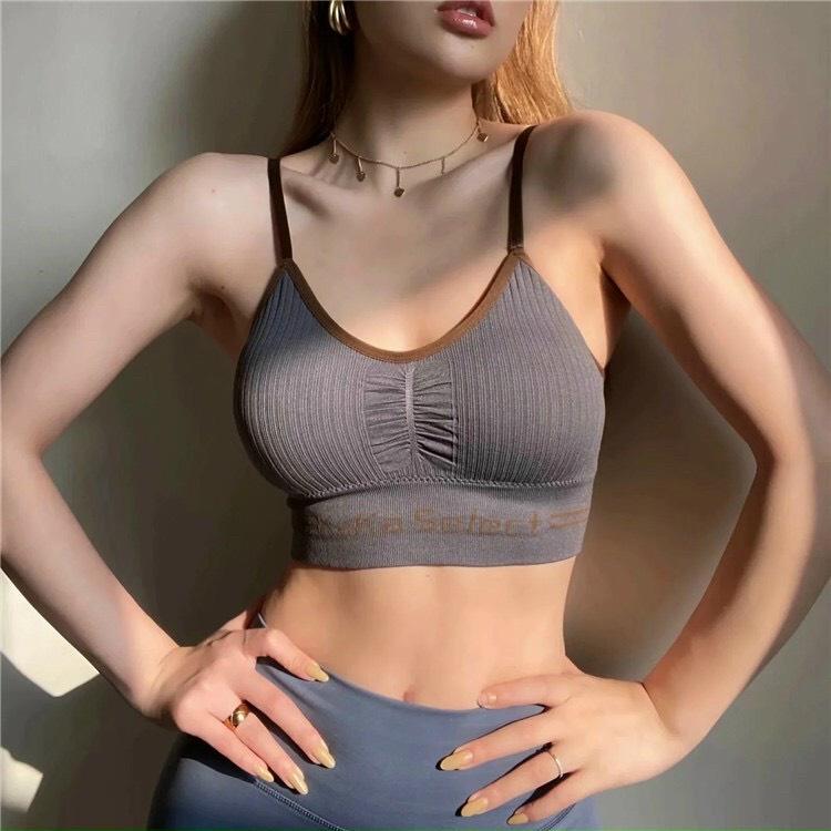 Áo Bra croptop Kaka Select mút ngực xịn tạo form siêu đẹp - Áo tập gym, yoga thiết kế chun ngực 0344