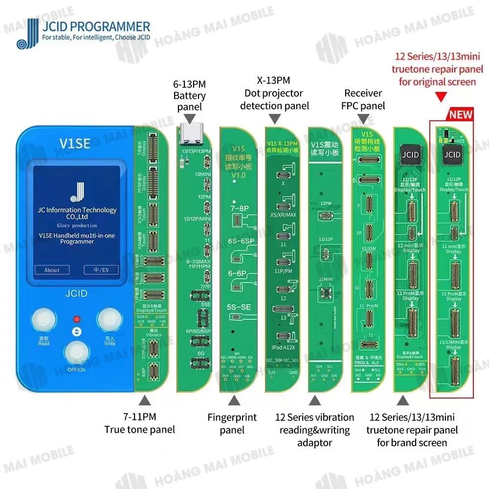 Thanh fix pin, Màn, FaceID, Cáp loa trước của box JC V1SE