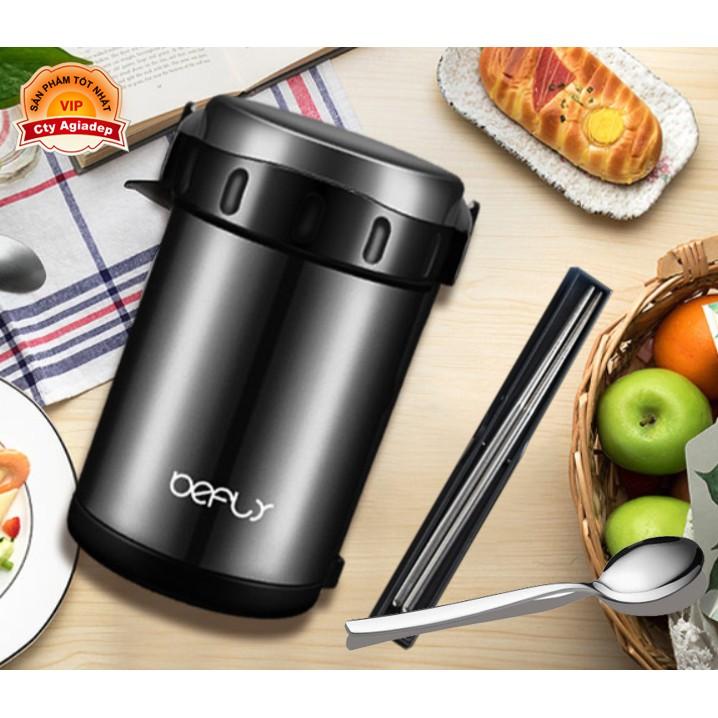 Hộp cơm giữ nhiệt cao cấp Befly Chân không 3 Lớp 2-24h - 2 Lít
