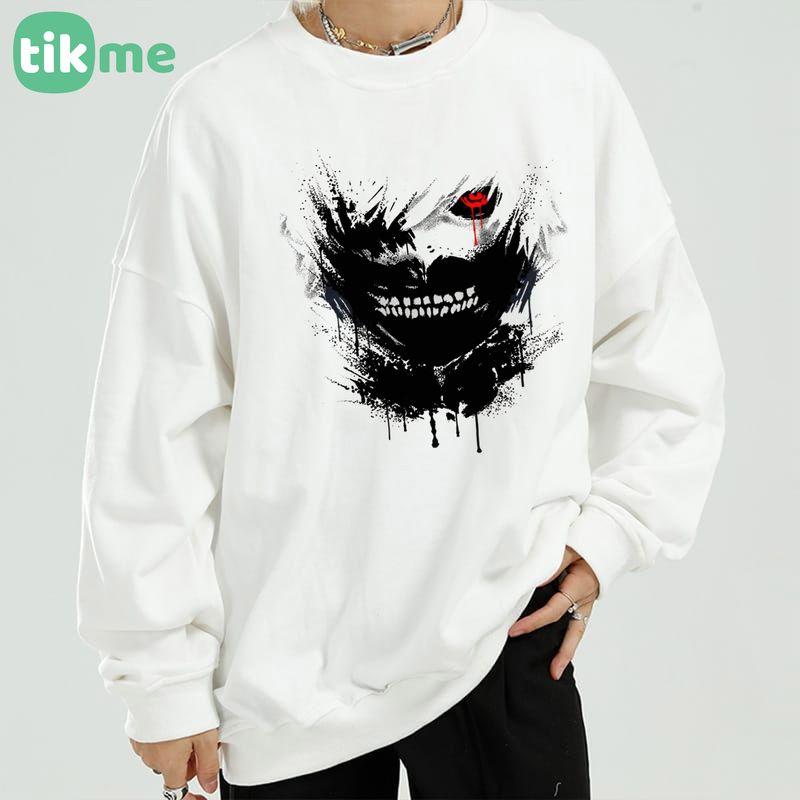 Áo sweater unisex Tokyo Ghoul Ken Kaneki (có ảnh thật shop tự chụp) size XS-2XL