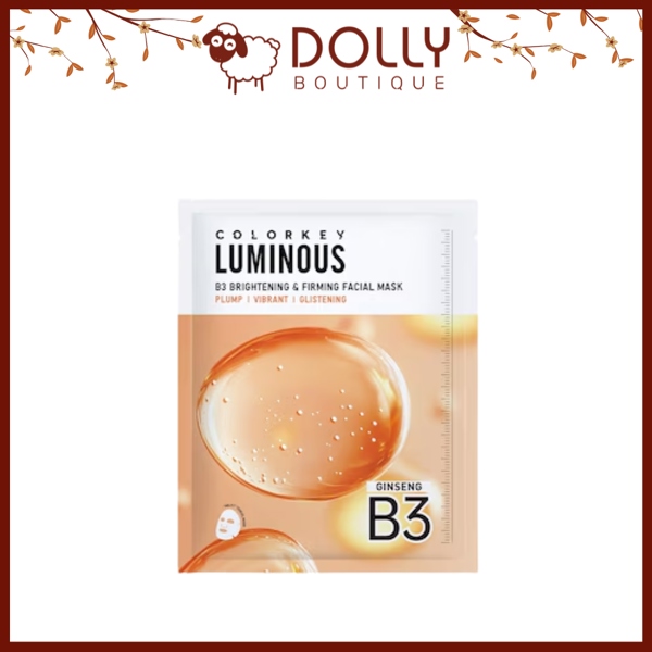 Mặt Nạ Colorkey Luminous B3 Brightening &amp; Repairing Facial Mask 30ml