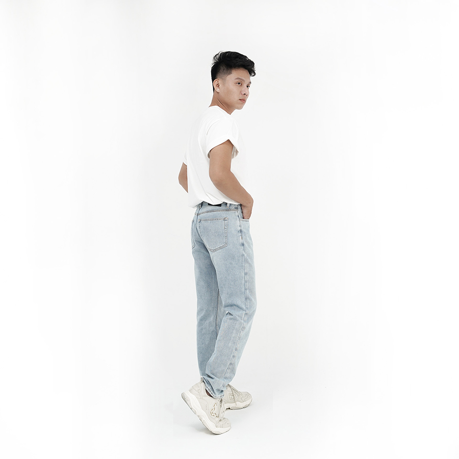 Quần Jeans Nam Cao Cấp HUNTER X-RAYS Form Straight Cotton Màu Xanh Nhạt D23