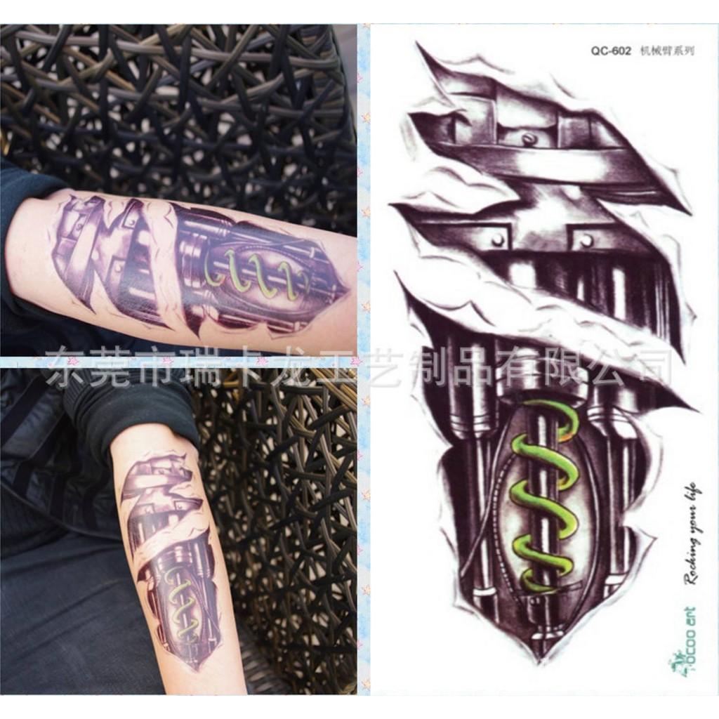 Hình xăm dán bắp tay cao cấp 15x21cm