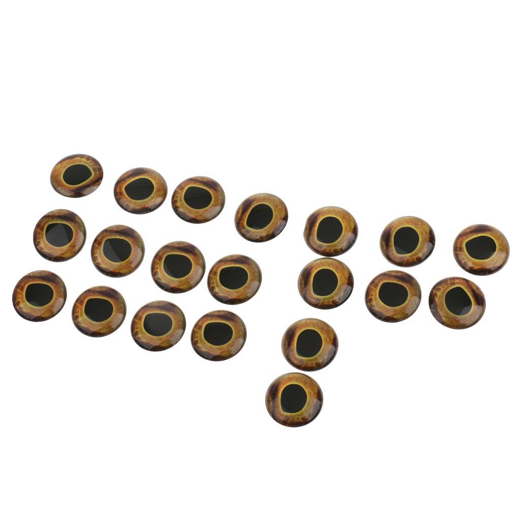 20pcs Waterproof Fishing Fly Tying 4D Eyes Lure Making Self Adhesive For Fly Tying Jigs Craft Dolls 6mm/10mm/15mm