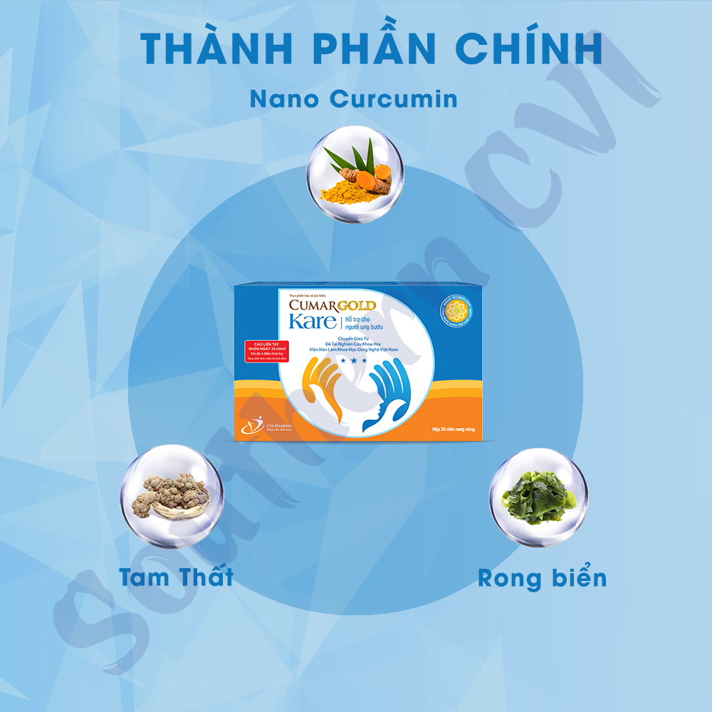 Cumargold Kare Hộp 30 Viên - Giảm Tác Dụng Phụ Hóa Xạ Trị, Hỗ Trợ Ung Bướu