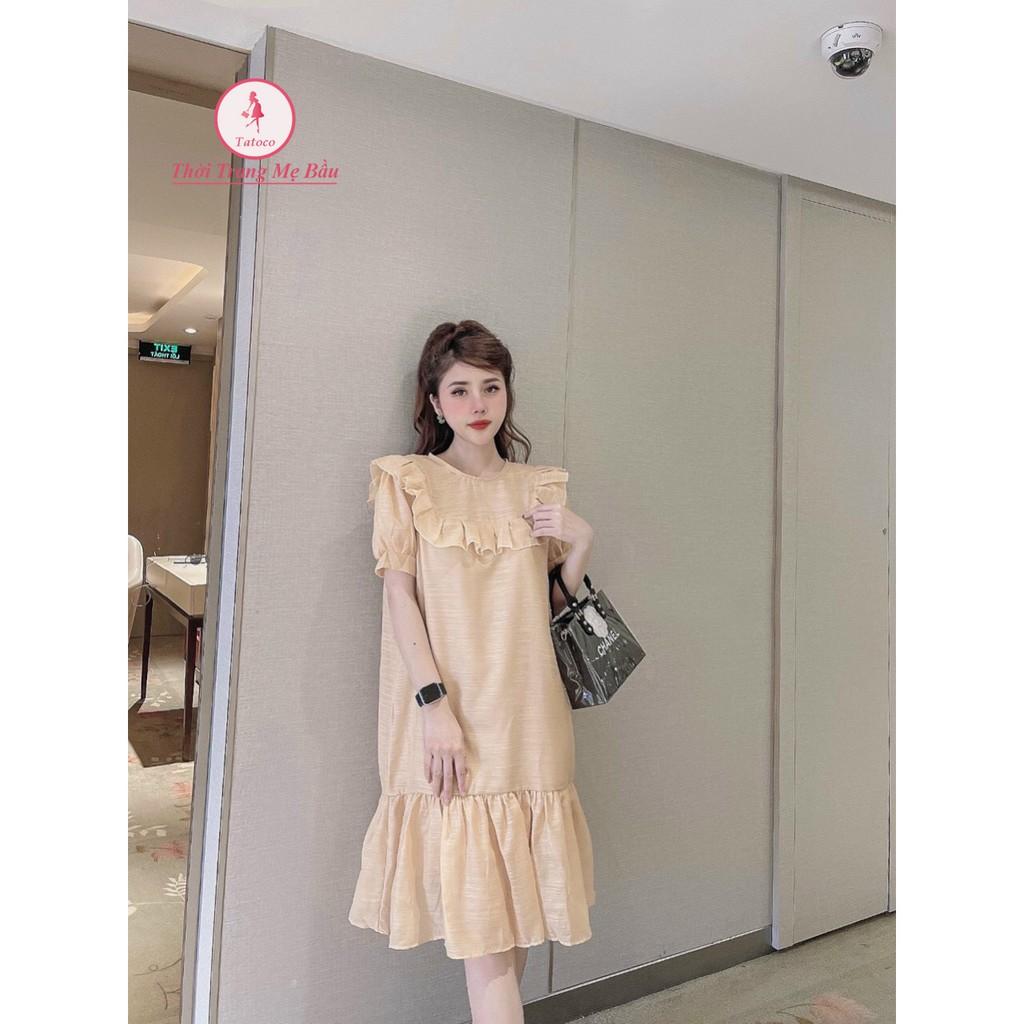 Váy bầu cổ bèo phối đuôi cá cực xinh new 3 màu cực xinh size 45-75kg