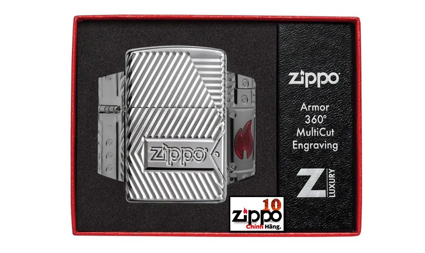 Bật lửa Zippo 29672 Armor Bolts Design - Chính hãng 100%