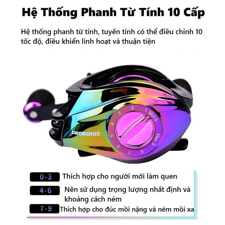 Máy Câu Cá Ngang 7 Màu MA01 Thiết Kế Titan Cao Cấp Chuyên Câu Lure - Sanami Fishing