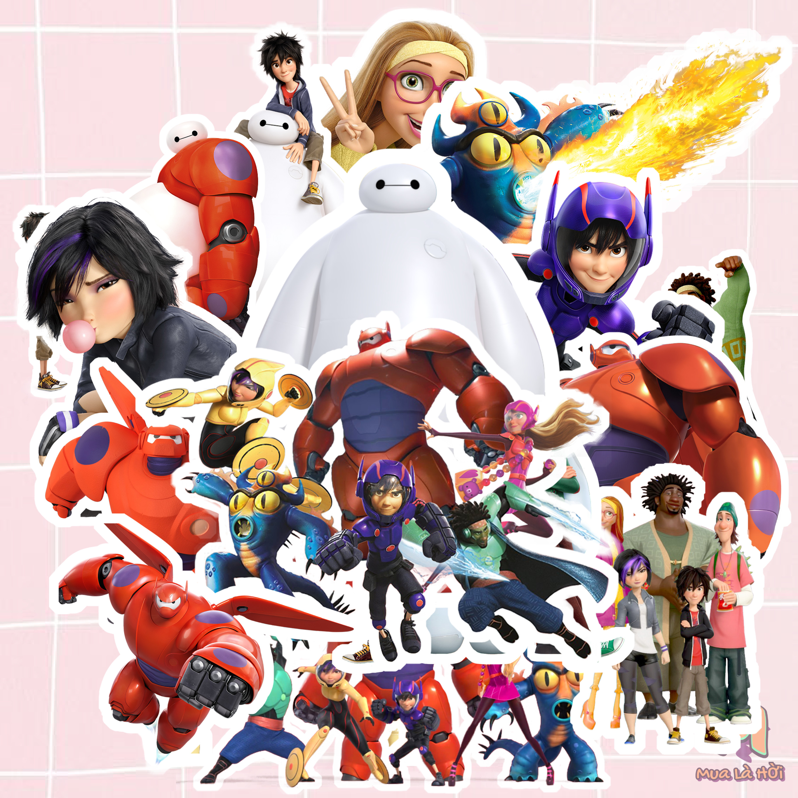 Miếng dán Stickers chủ đề Biệt đội Big Hero 6