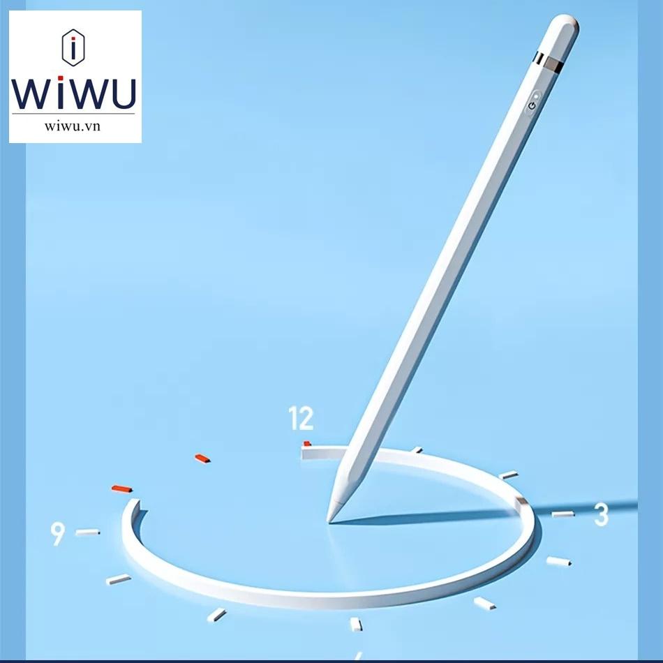 Bút cảm ứng chống tì tay Wiwu Pencil Pro IV Cho iPad Gen 10 2022 / Pro 11 “ , 12.9 inch / M1 /M2 , Air 4 / 5 , hiện thị pin - Hàng chính hãng