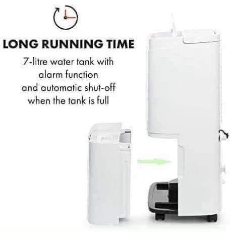 Máy Hút Ẩm KLARSTEIN DRYFY CONNECT, Dung Tích 40L, Cho Phòng 60m, Điều Chỉnh Bằng App, Nhập Đức, BH 12 Tháng