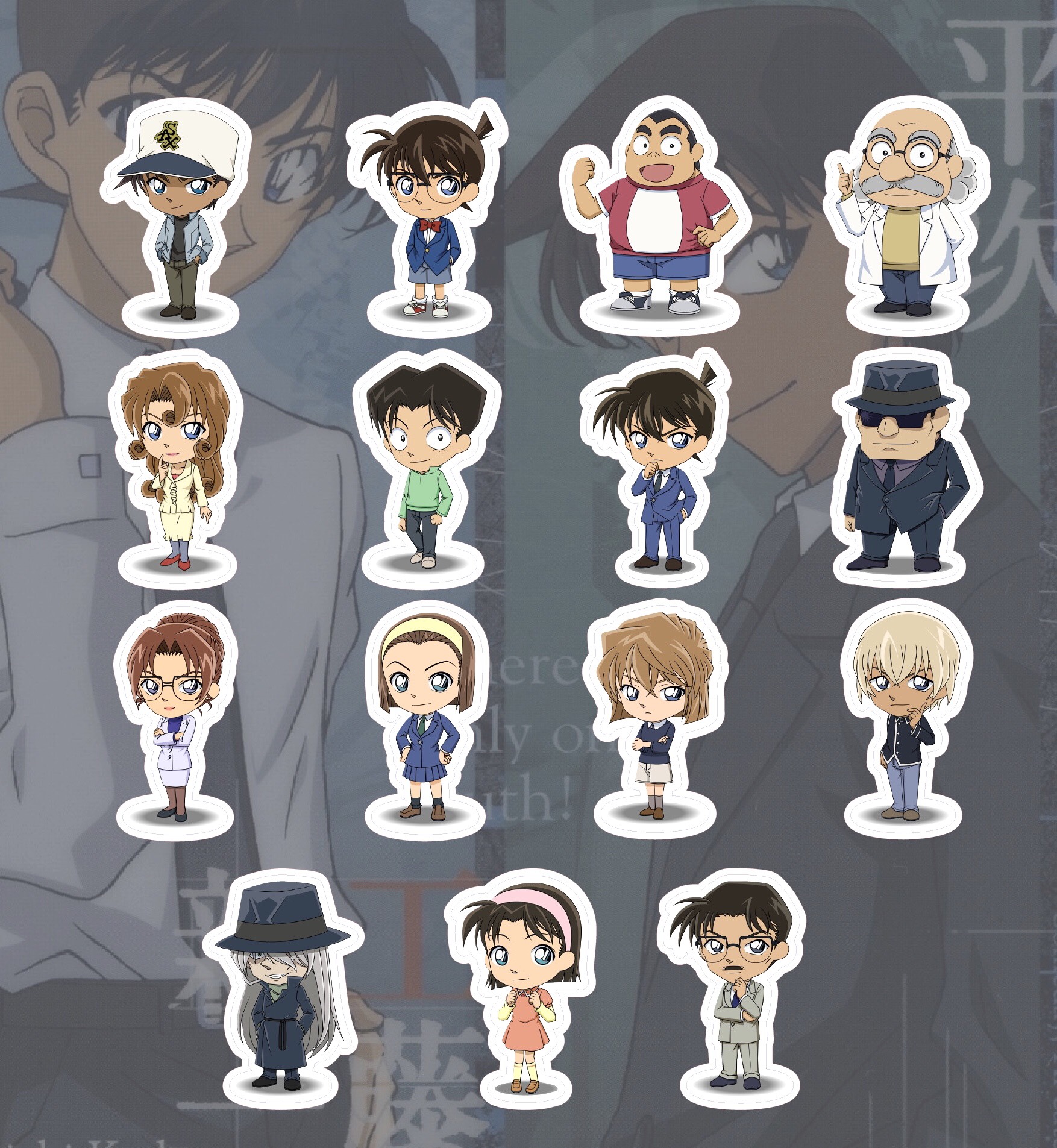 Sticker CONAN set 60 ảnh có ép lụa