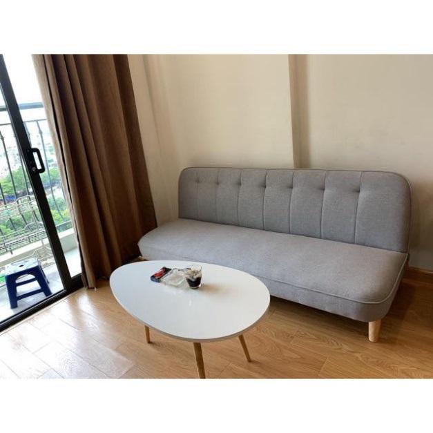Bàn trà hình trứng chân gỗ tự nhiên cao cấp