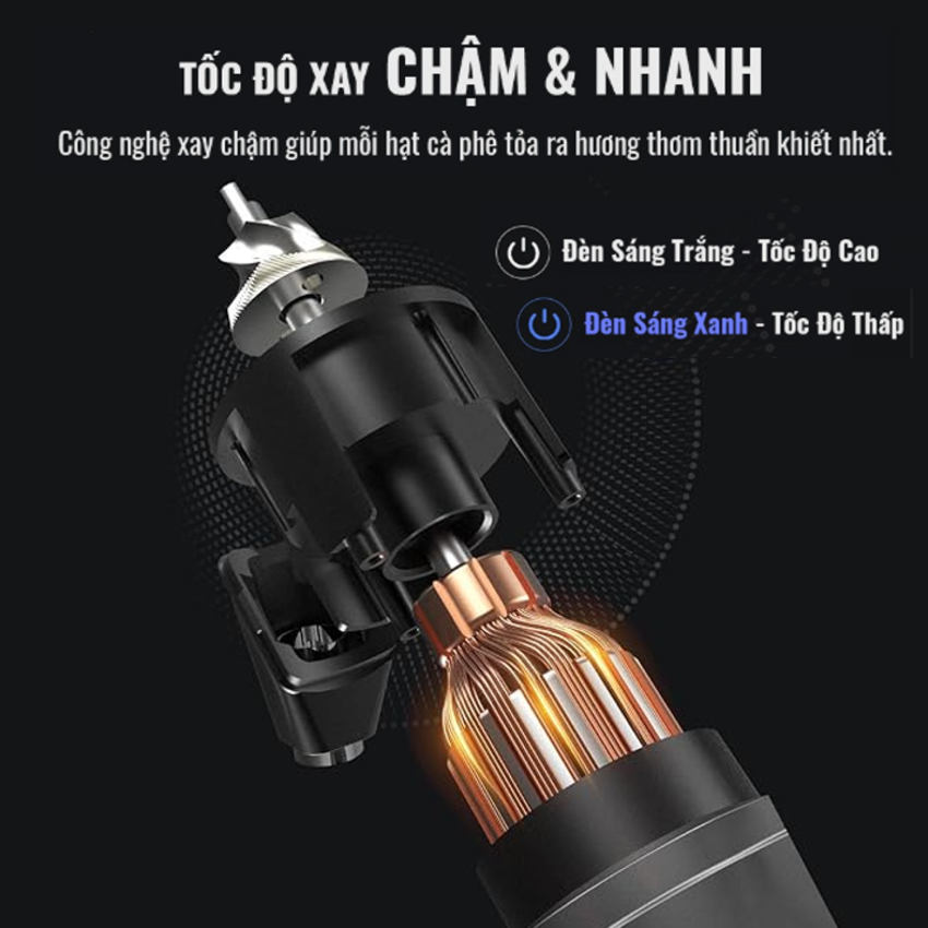 HÀNG CHÍNH HÃNG - Máy xay hạt cà phê chuyên nghiệp Single Dose, tích hợp 36 chế độ xay. Thương hiệu Mỹ cao cấp HiBREW-G5A