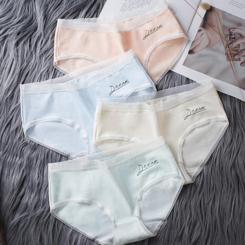 Quần lót cotton màu trơn thời trang cho nữ