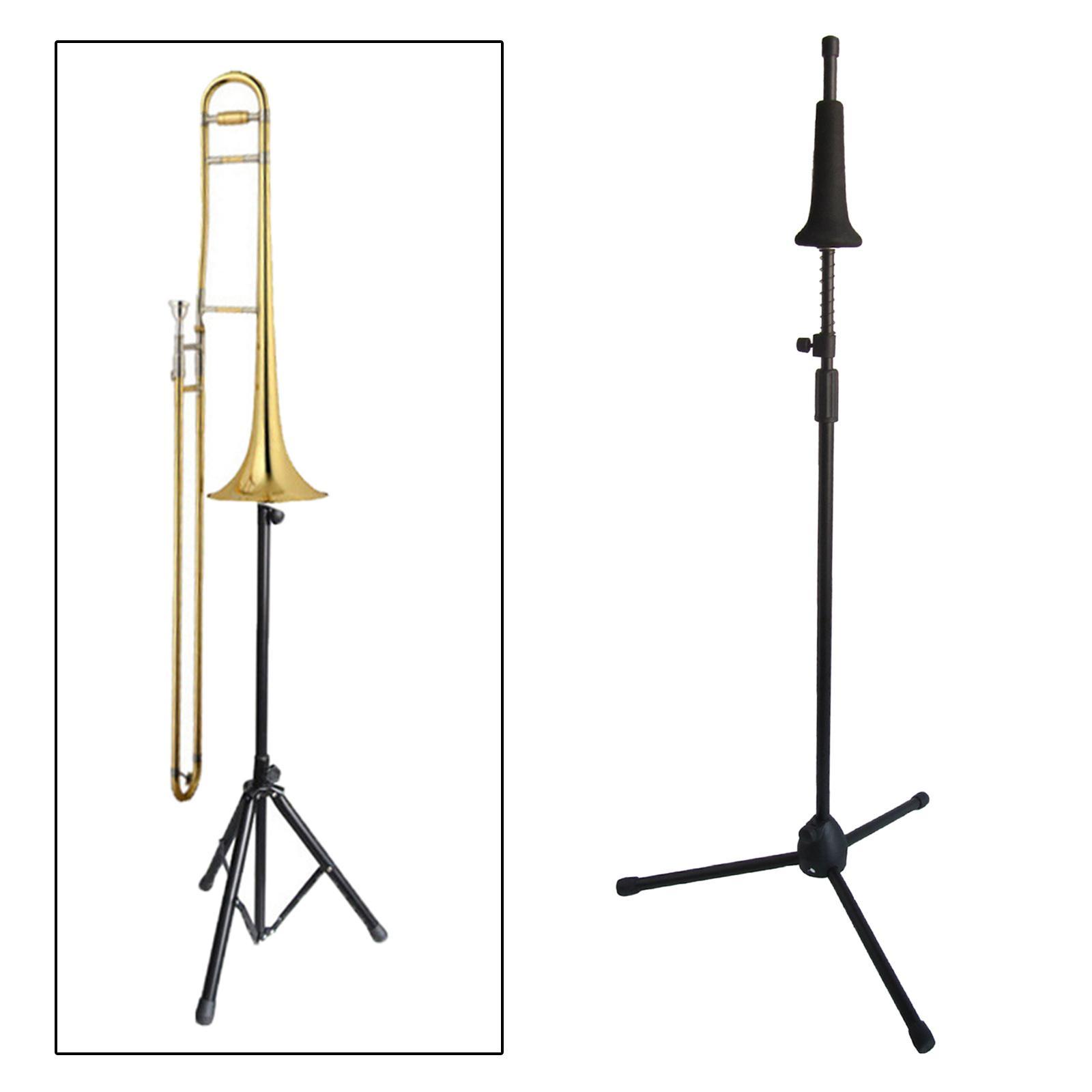 Trombone Stand Tripod Base Portable Professional for Tenor Trombone Learning