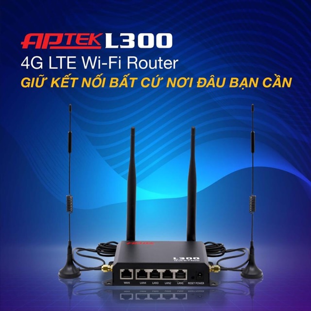 Thiết bị phát sóng WIFI 4G APTek L300 - Hàng chính hãng