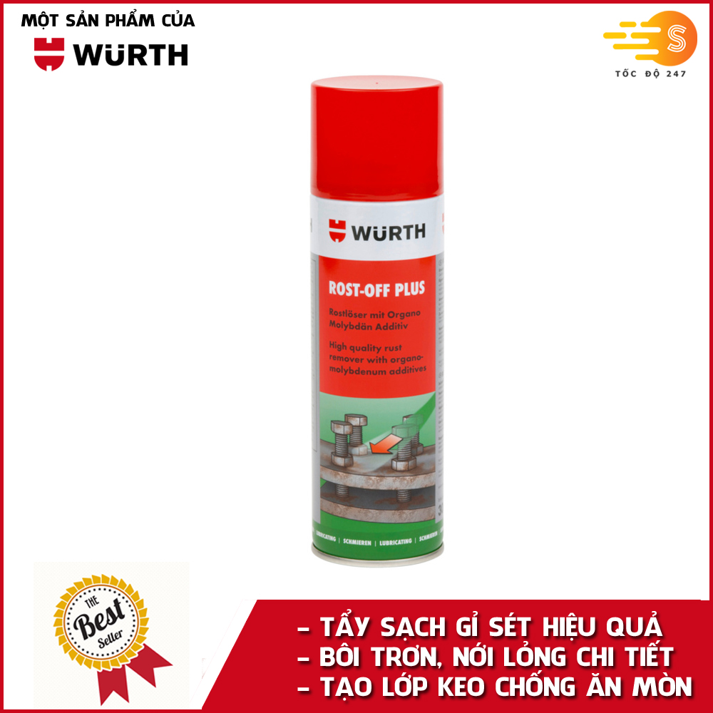 Dung dịch phá gỉ sét bulon chuyên dụng Wurth WU-ROP300