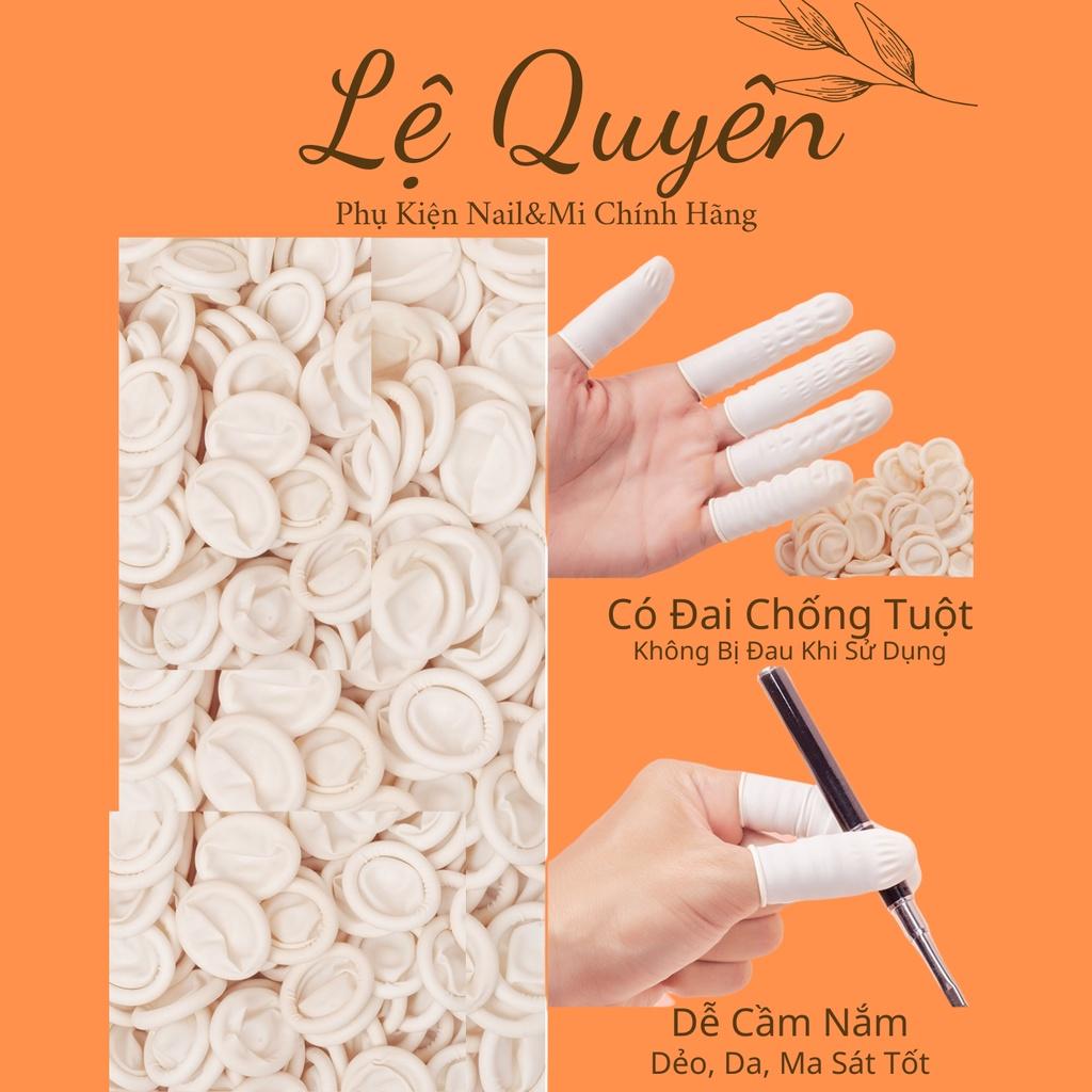 Bao Ngón Tay Cao Su 1 Gói 200C_Bao Ngón Tay Chuyên Dụng Trong Nail&amp; Phun Xăm Thẩm Mỹ