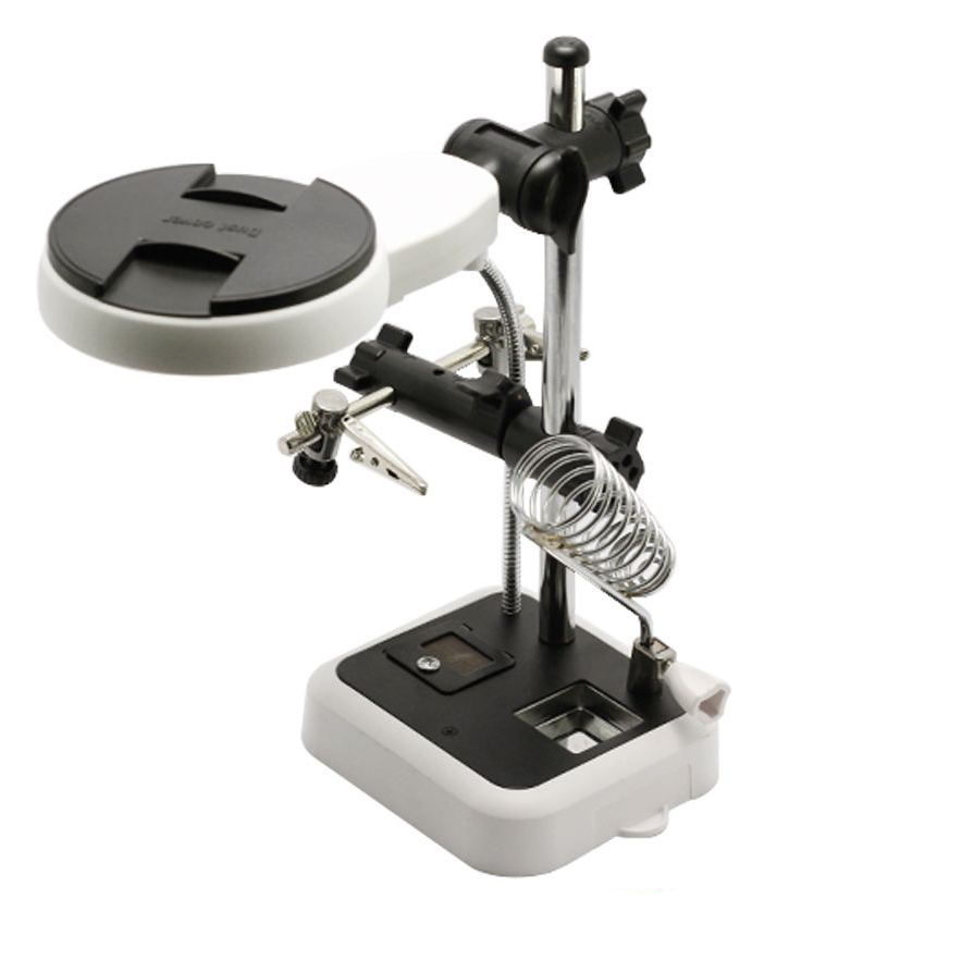 Kính Lúp Đa Năng Tay Kẹp Có Đèn 16129DC 90mm