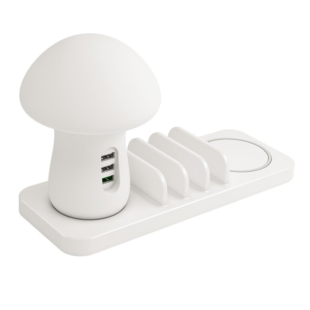 3 USB Multi Port Charger Quick Charging Station Dock -White EU