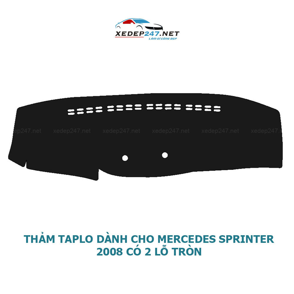 Thảm Taplo dành cho xe Mercedes Sprinter 2008 chất liệu Nhung, da Carbon, da vân gỗ