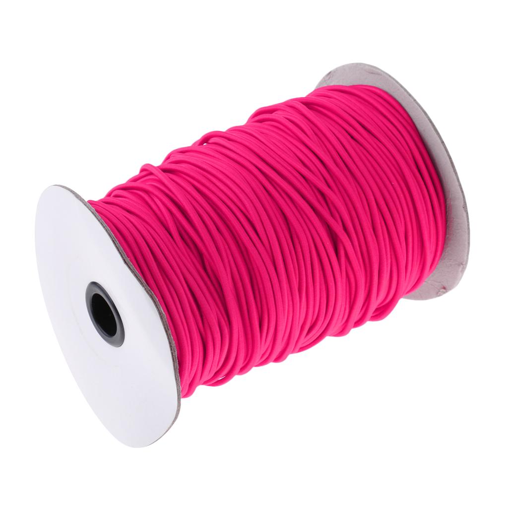 3mm x 0.5/1/2/5/10/20/30/50/100m Elastic Bungee Rope Shock Cord Tie Down Kayak Canoe Boat Trailer Purple/Rose