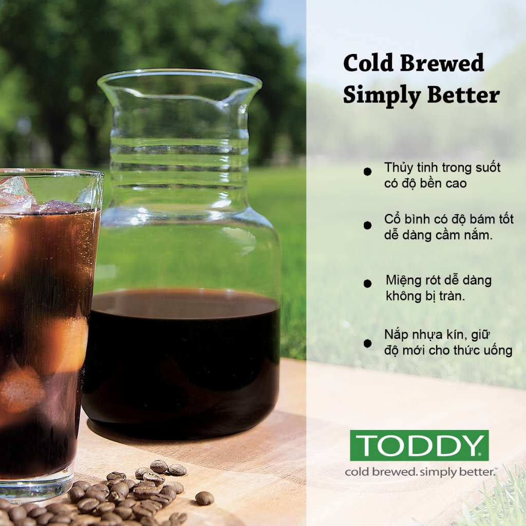 Bình Thủy Tinh Thay Thế Của Bình Pha Cold Brew Cá Nhân Toddy® Home Replacement Glass Decanter - Hàng Chính Hãng