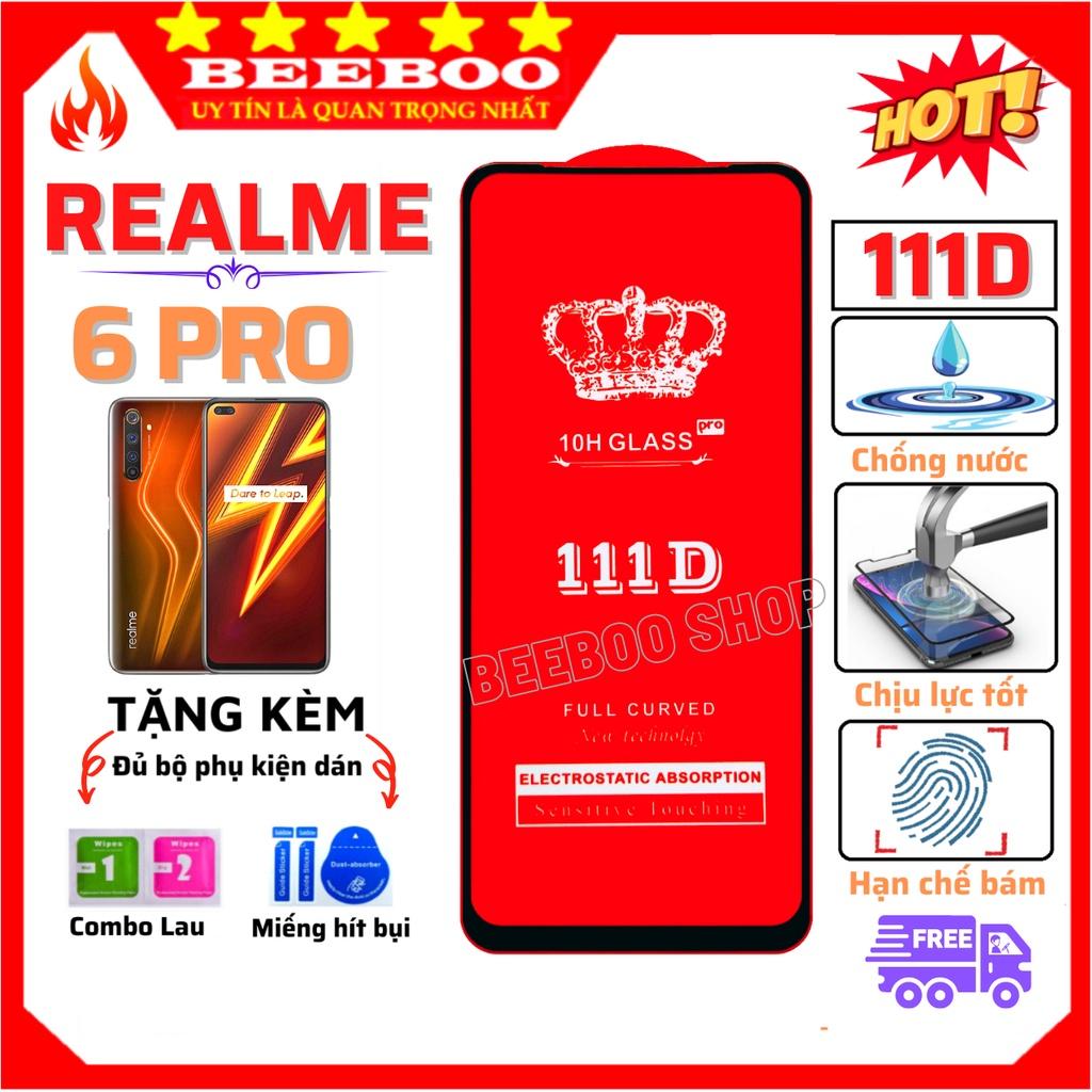 Kính Cường Lực Dành Cho Điện Thoại Realme 6 Pro - Full màn hình 111D - Độ cứng 10H