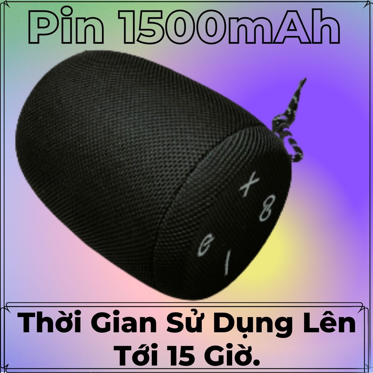 Loa Bluetooth Flip Mini Công Suất 10W, Pin 1500mAh Nghe Tới 15 Giờ, Bass Mạnh, Hỗ Trợ Khe Cắm Thẻ Nhớ, USB, Đài FM