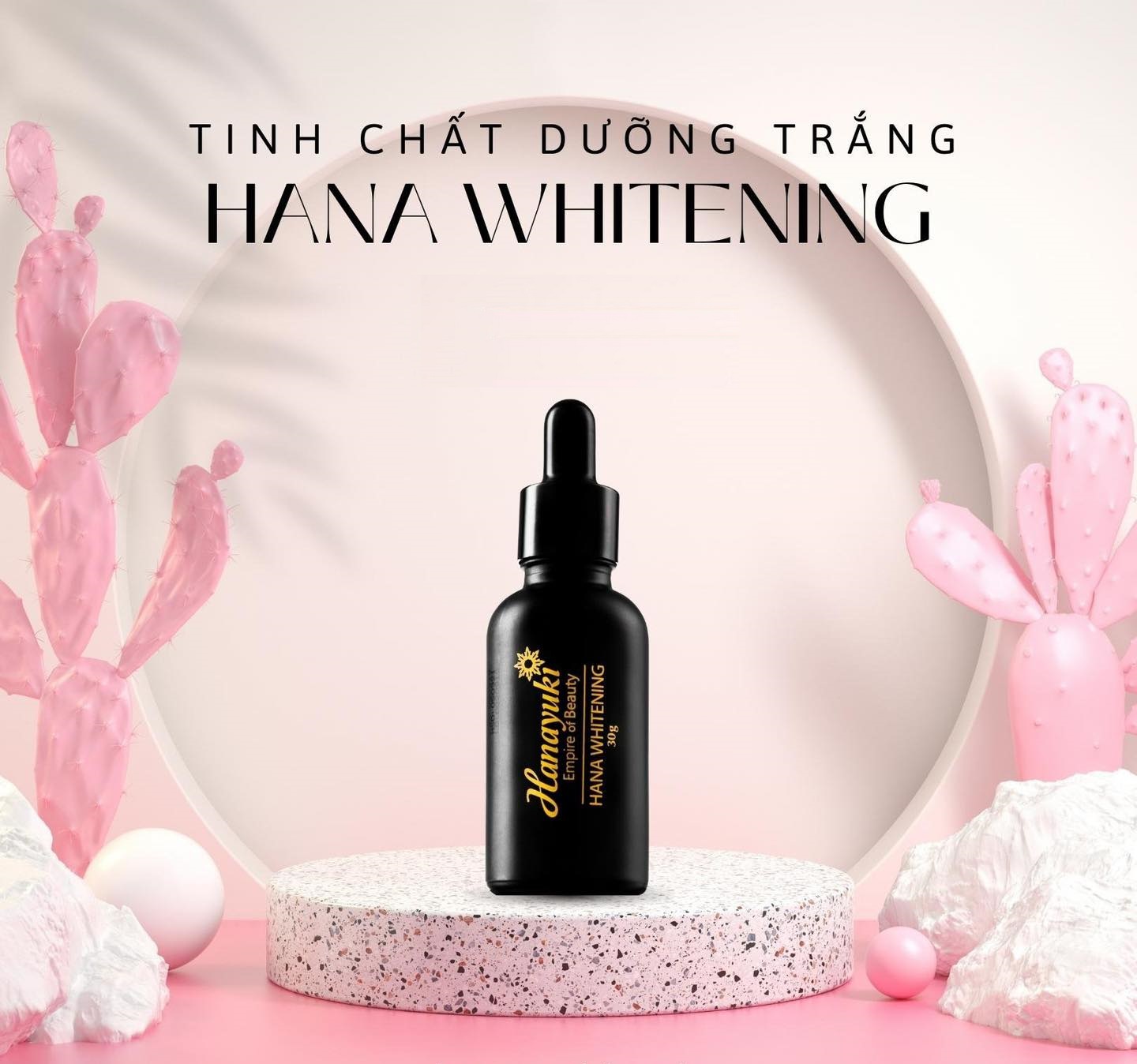 Serum Dưỡng Trắng Da - Giữ Ẩm & Mờ Thâm Hanayuki Whitening 30G Hanayuki Chính Hãng