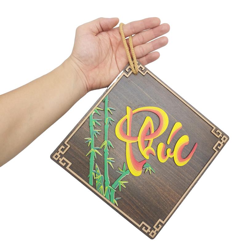 Bảng Gỗ Treo Tường Trang Trí Tết - Bách Mộc T21 - Phúc