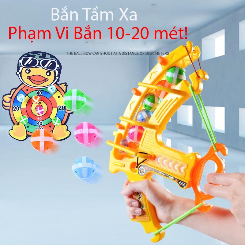 Bộ đò chơi cung bắn bóng dính Hảng B-Duck, gồm 1 cung, 12 bóng dính, 1 bảng dính.