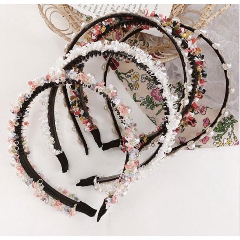 Băng Đô Cài Tóc Thêu Ren Hoa Phong Cách Nhật Hàn Dễ Thương Thời Trang Cho Nữ